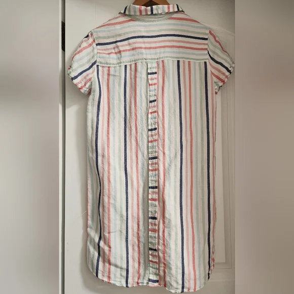 SOUTHERN TIDE KAMRYN STRIPED SHIRT DRESS CLASSIC WHITE - Picture 6 of 9